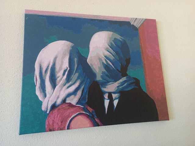 Cuadro hecho con la técnica de pintar por números