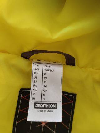 Cazadora de plumas Decathlon