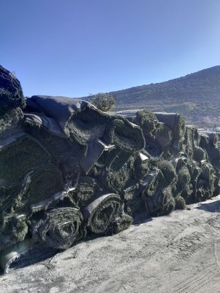 Césped reciclado