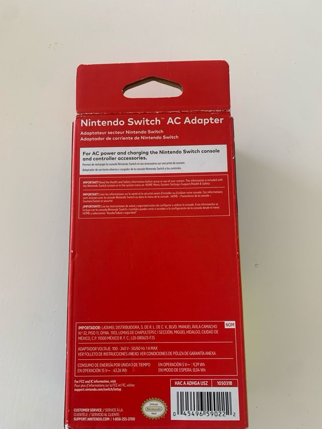 cargador nintendo switch