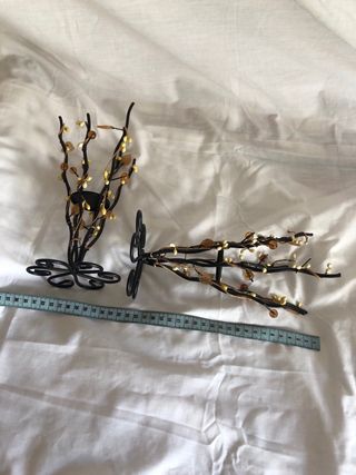 Pack 2 candelabros hierro forjado