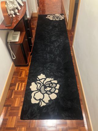Alfombra larga de lana
