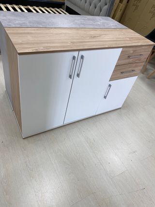 aparador 3/p 2/c cambria y blanco