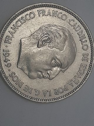 Dos monedas de 5 pesetas 1949 *49 *50