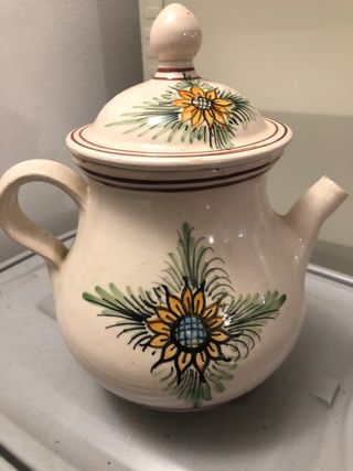 brocca terracotta artigianale con coperchio