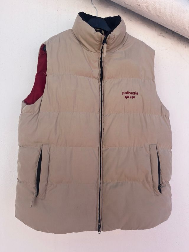chaleco beis hombre polinesia