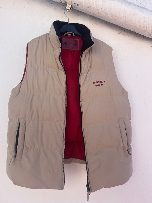 chaleco beis hombre polinesia