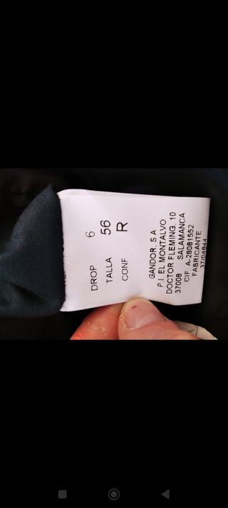 Conjunto traje caballero