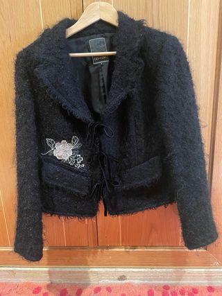 Chaqueta lana negra T-46 como nueva