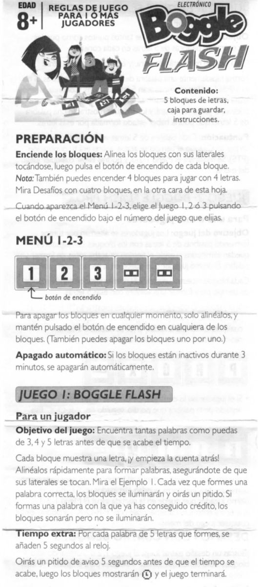 Boggle Flash Electrónico - Juego de Mesa