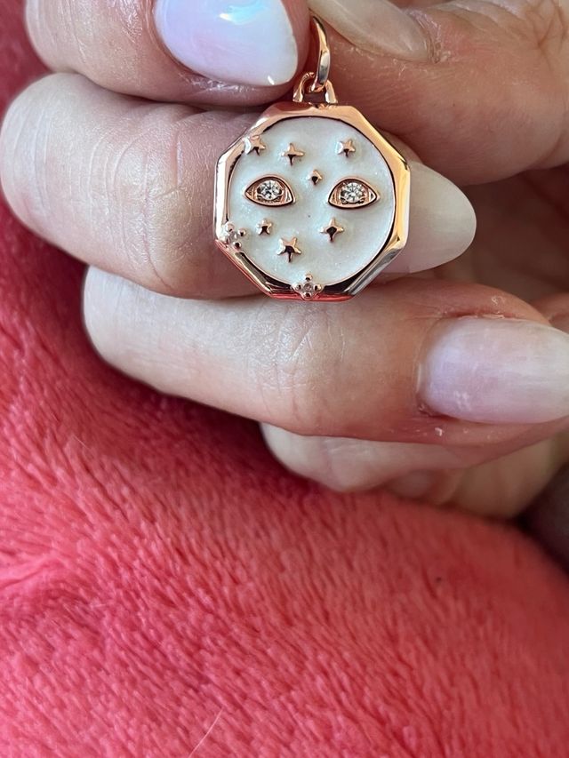 charm de plata ojos y estrellas