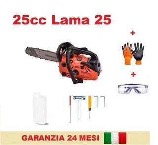 Motosega 25cc Lama 25cm - 2 Tempi Professionale sc