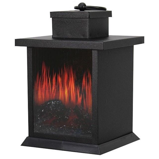 Lampada da Tavolo Lanterna 3 Led Effetto Fuoco Cam