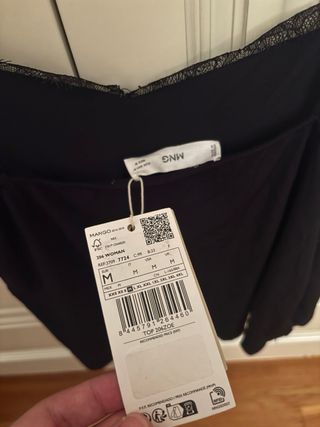 Top lencero negro Mango