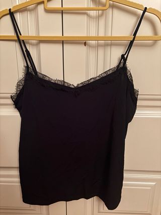 Top lencero negro Mango