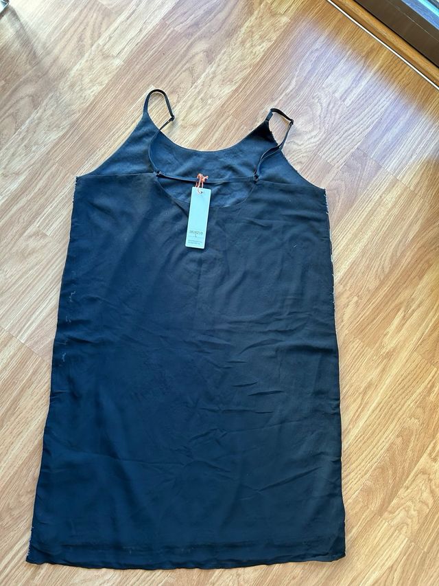 vestido negro y azul tirante NUEVo