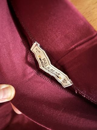 Falda skater berenjena Pull & Bear