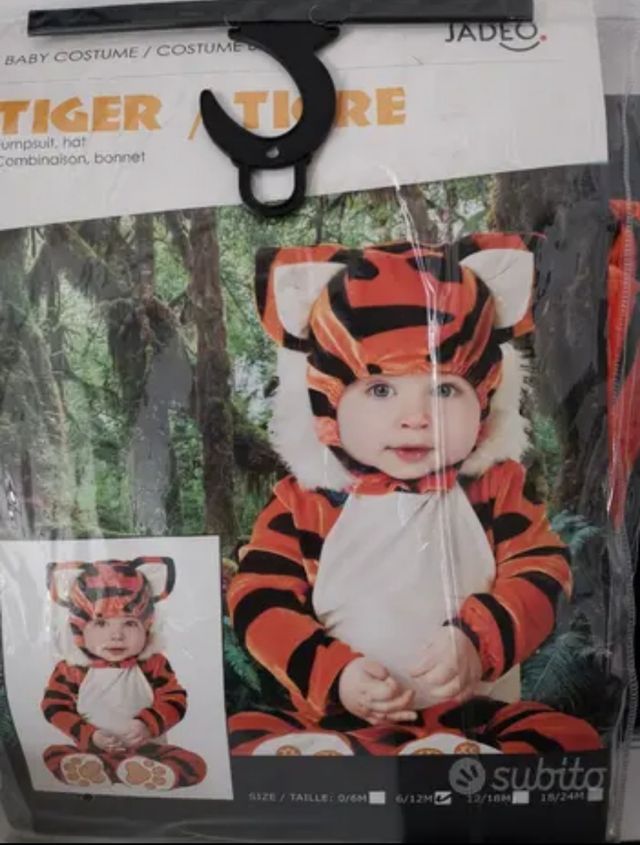 NUOVO Vestito carnevale tigrotto 6/12 mesi