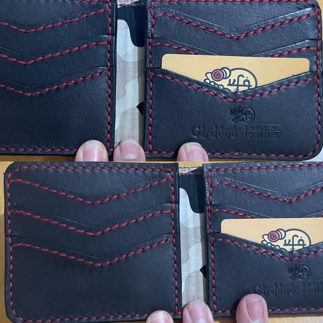 Billetera biker hecha a mano de cuero genuino