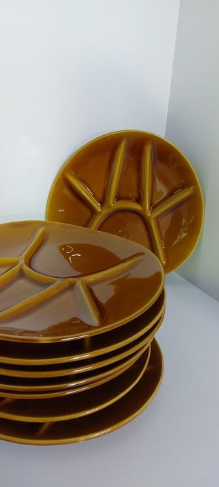 Platos de fondue franceses vintage