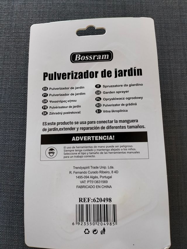 Boquilla pulverizadora