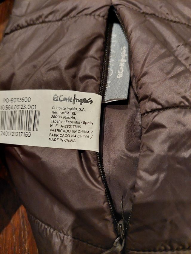 Anorak corto reversible mujer XXS Corte Inglés