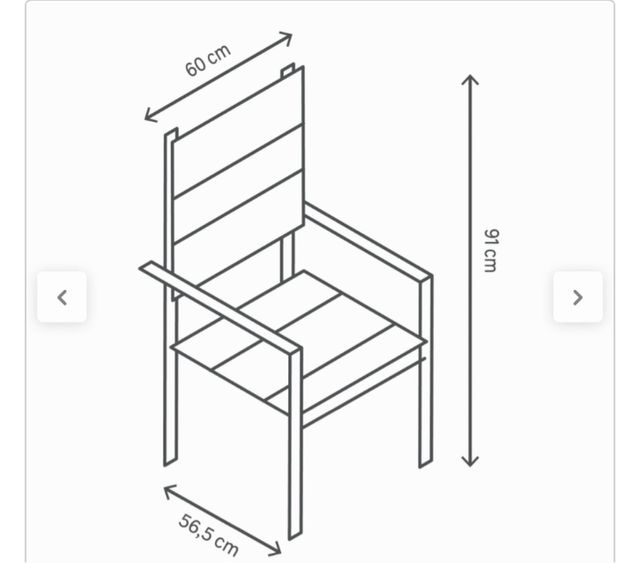 Mesa y sillas jardín