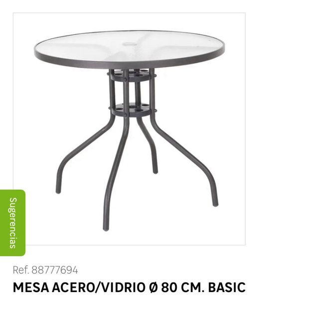 Mesa y sillas jardín