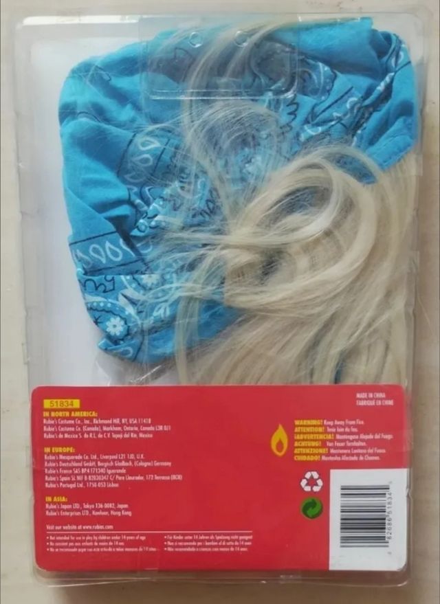 DISFRAZ PELUCA+BIGOTE+PAÑUELO LUCHADOR.HOMBRE.NUEV