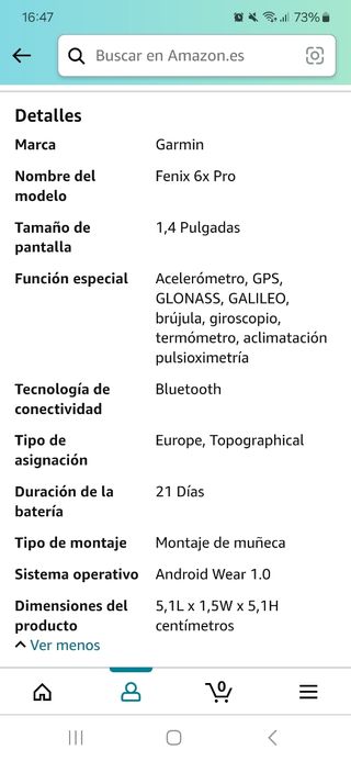 Reloj Garmin Fenix 6x Pro