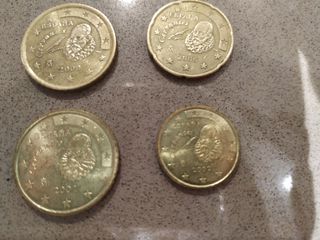 Monedas de 50 y 20 céntimos de euro