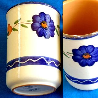 HOME Vaso multiuso cermica dipinto  a mano  17cm