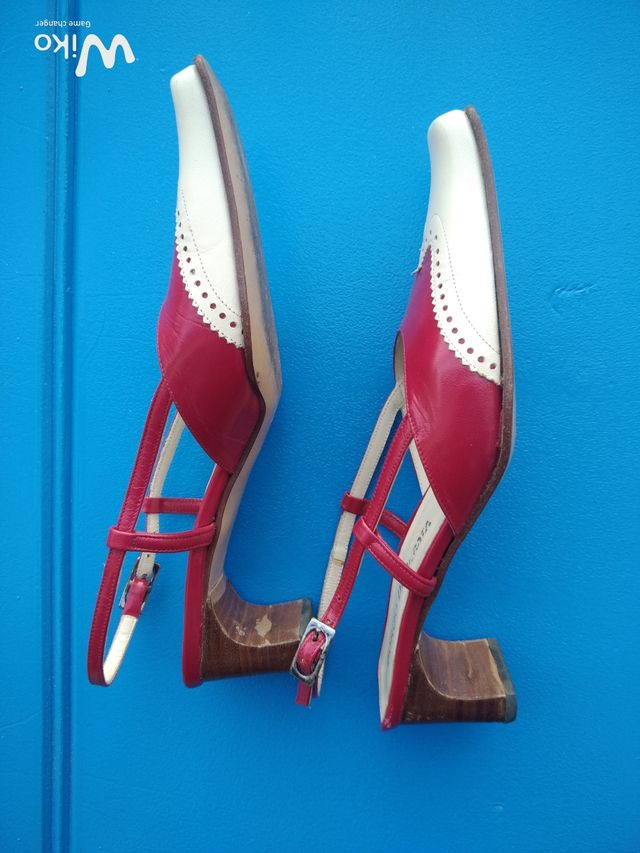 Scarpe vintage donna bicolore n. 36