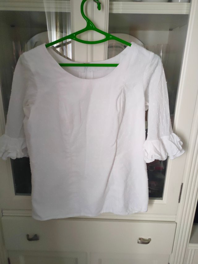 Camisa de flamenca blanca T. 11 años