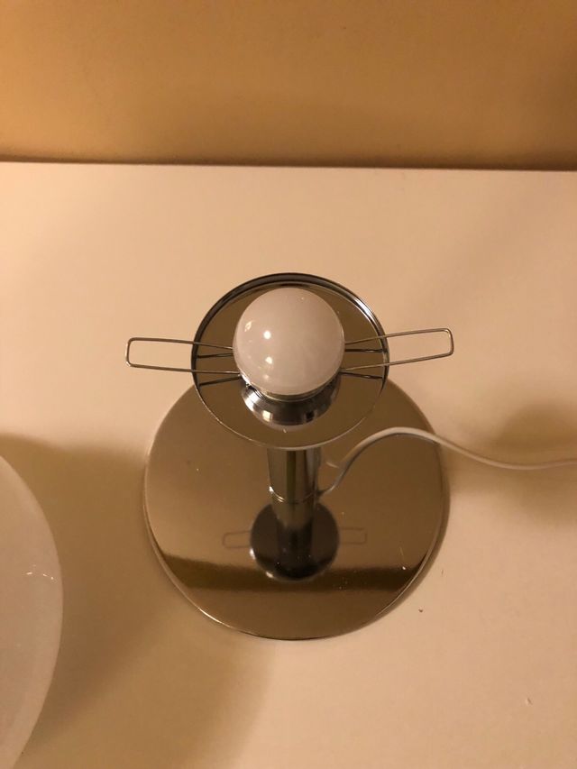 Lampara estilo vintage blanca vidrio diseño