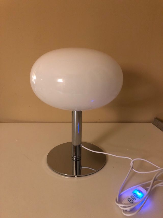 Lampara estilo vintage blanca vidrio diseño