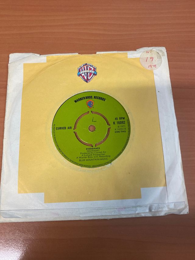 CURVED AIR BACK STREET SG UK 1971