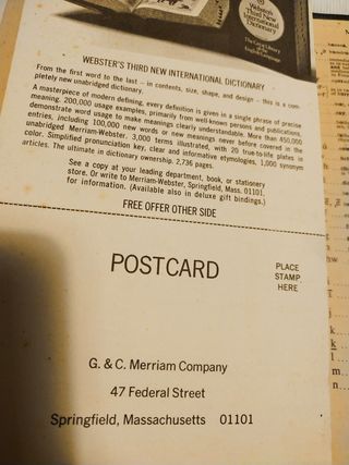 WEBSTER'S SEVENTH NEW COLLEGIATE . Made in USA