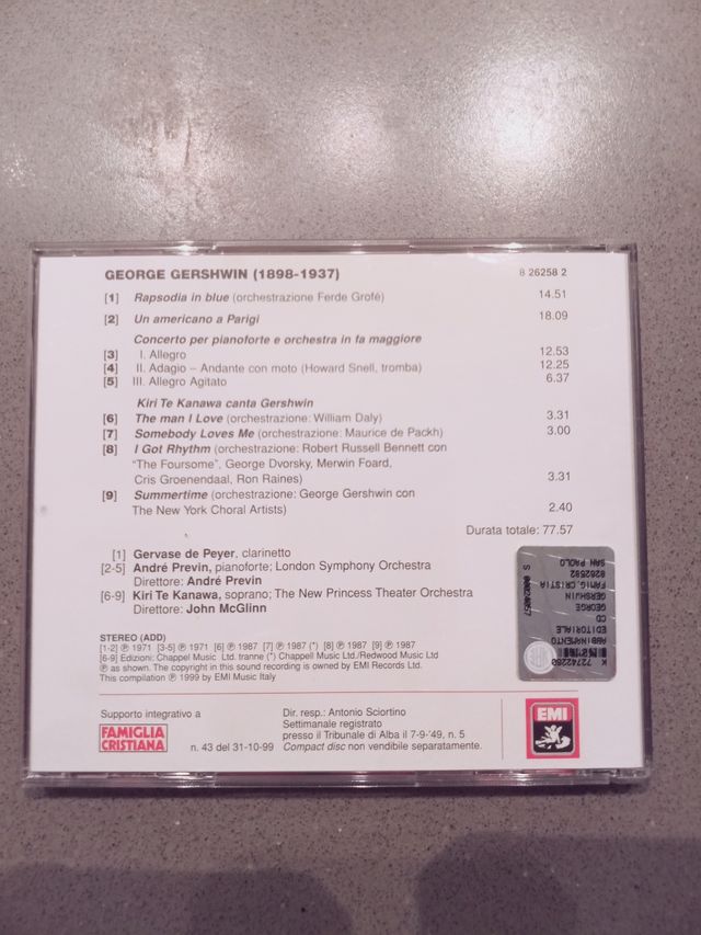 4 CD I grandi concerti. vendibili anche singoli