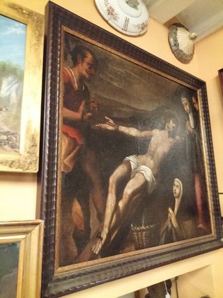 Cuadro antiguo óleo lienzo