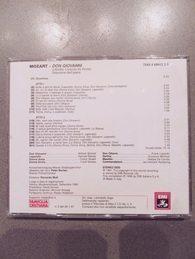 5 CD musica classica. vendibili anche singolarment