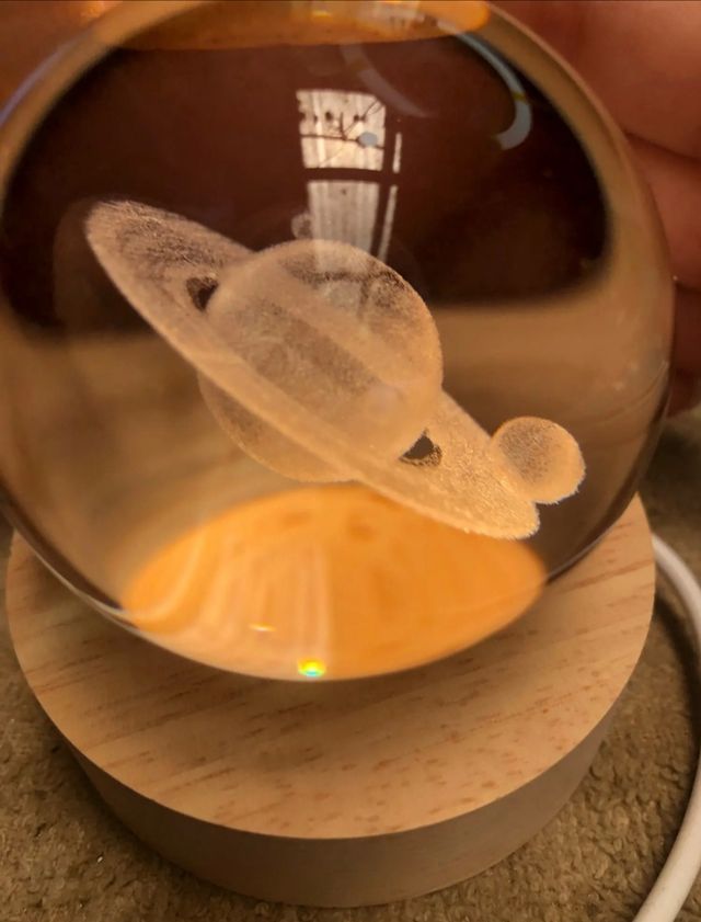 Bola cristal con luz led