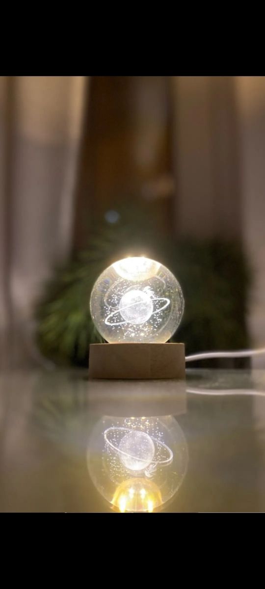 Bola cristal con luz led