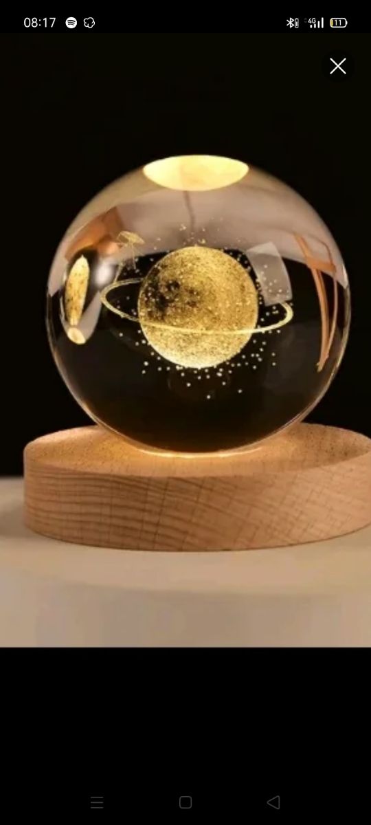 Bola cristal con luz led