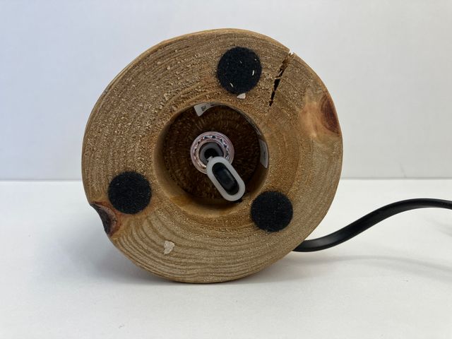 Lampada tavolo tronchetto in legno