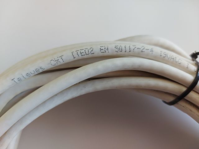 Cable coaxial. Antena TV. 12 Metros