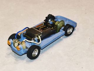 Scalextric Exin chasis Seat 600 azul