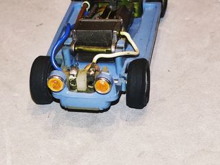 Scalextric Exin chasis Seat 600 azul