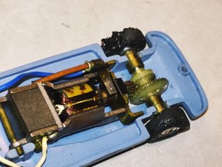 Scalextric Exin chasis Seat 600 azul