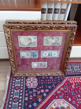 Coppia quadri banconote